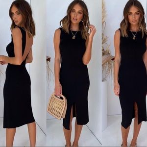 Runway Scout Black Knit dress Small/Med in EUC